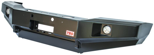 Бампер РИФ передний Nissan Patrol Y61 2004- c доп. фарами без кенгурина