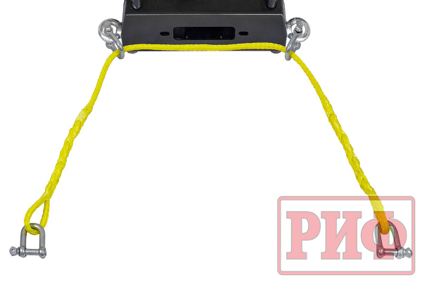 Лебёдка переносная РИФ 9500S c площадкой на цепях и проводами (в сборе)