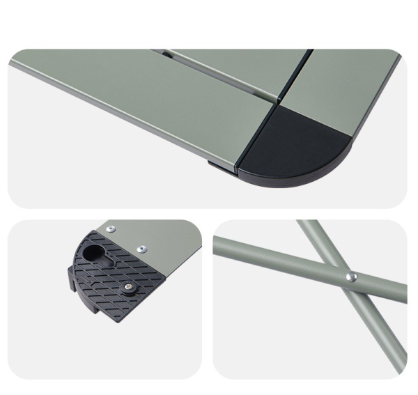 Стол туристический Naturehike Yamami L03 алюминиевый, 52,5х52,5х42 см, складной, титаниум