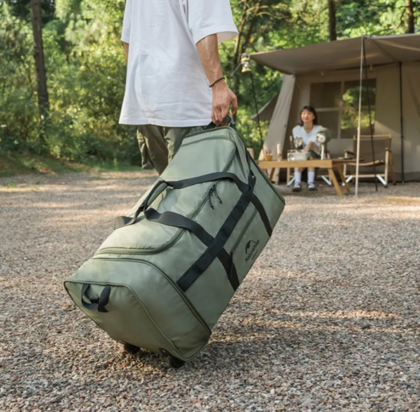 Сумка дорожная Naturehike XS03 Folding Tug Bag, с колесами, 88 л., черная