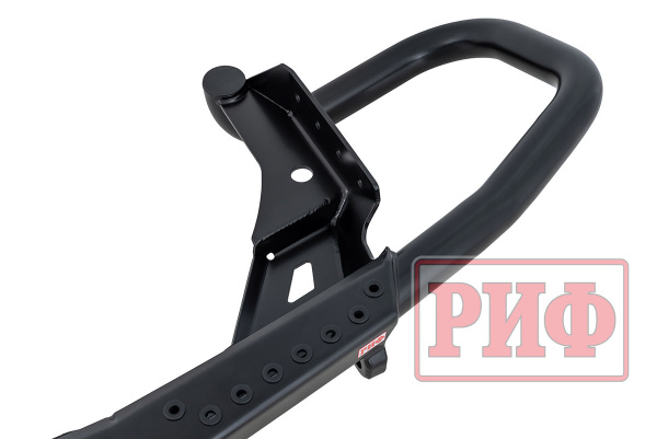 Бампер задний силовой/защита штатного бампера РИФ Nissan Patrol Y62 c квадратом под фаркоп