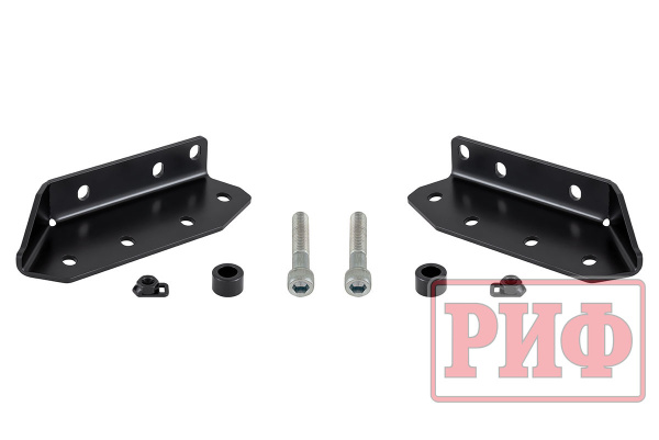 Полубампер передний силовой/защита штатного бампера РИФ для УАЗ Патриот 2015+ с защитой рулевых тяг (центр. часть)