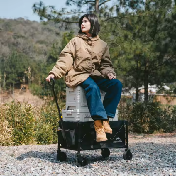 Тележка туристическая Naturehike Light 80х43х90 см, 110 л, черная