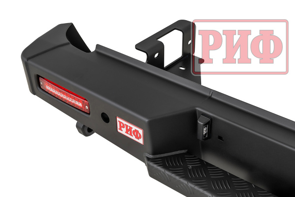 Бампер РИФ силовой задний Changan Hunter Plus с квадратом под фаркоп и фонарями