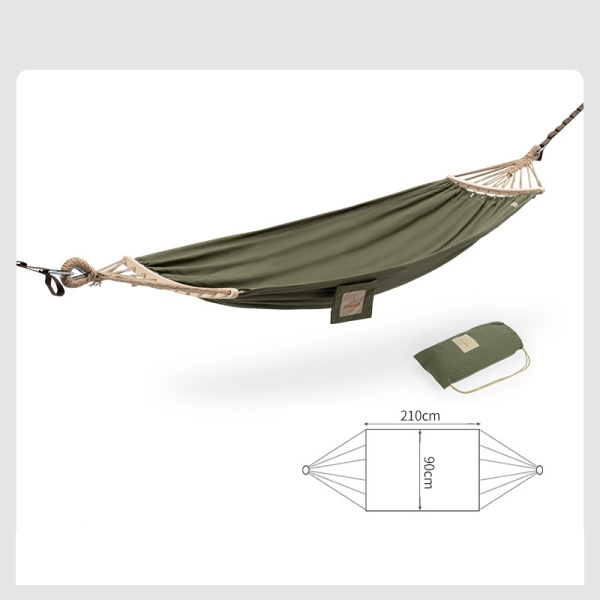 Гамак Naturehike, туристический, хлопковый, зеленый