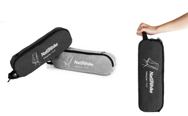 Кресло туристическое Naturehike Stellaluna L04 складное, серое, высокая спинка, до 150 кг