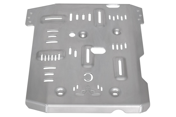 Защита Falcon радиатора, картера, РК, КПП для Toyota Land Cruiser 70 (дизель 2.8T/4.5T (2016-2023), со штатной лебедкой), алюм. 8 мм