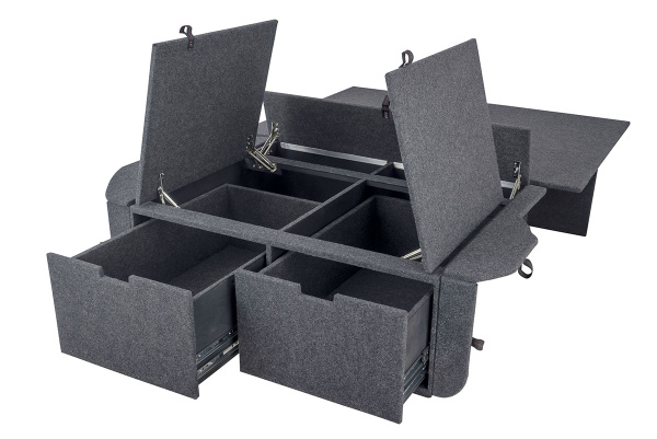 Органайзер в багажник для Mitsubishi Pajero IV (2 выдвижн.ящика+спальник)