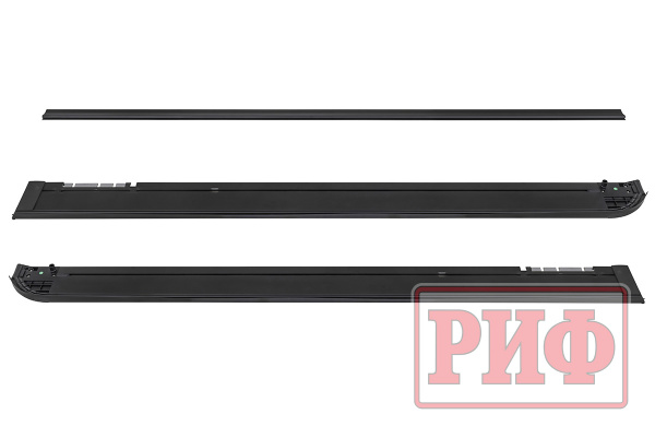 Крышка кузова РИФ для Great Wall Poer, роллета раздвижная с электроприводом 1575х1590 мм, алюминиевая, черная