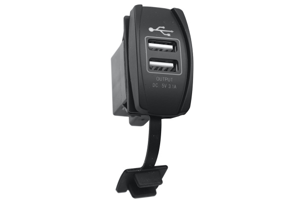 Розетка USB 3,1A дизайн Переключатель, с крышкой