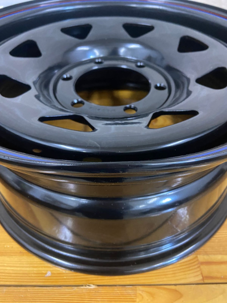 Диск усиленный Тойота Ниссан стальной черный 6x139,7 7xR16 d110 ET+30 (треуг. мелкий)(уценка)