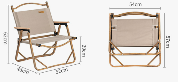 6 Кресло туристическое Naturehike MW02, складное, цвет ореховый, чёрный, до 120 кг