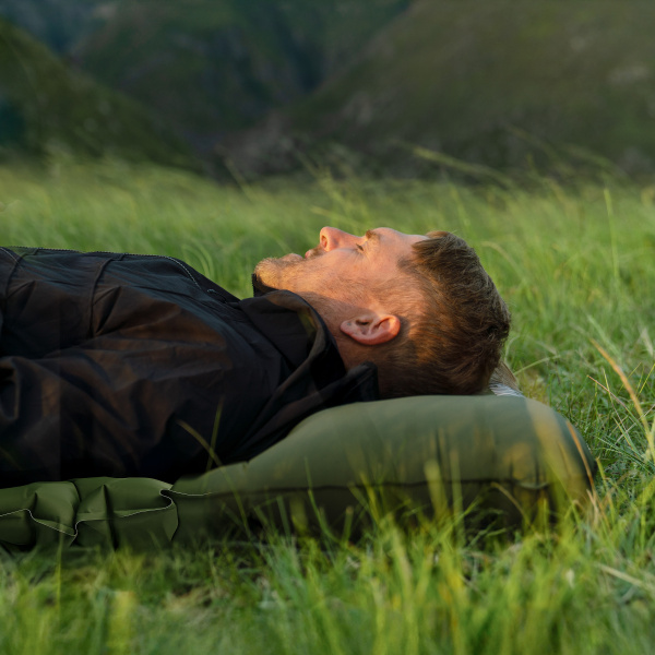 Коврик надувной Naturehike FC01 200х60х9,5 см, с подушкой, с насосом, зеленый