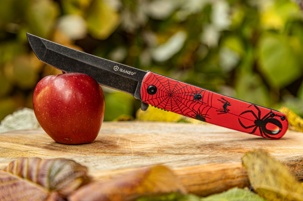 Нож GANZO, G626-GS Красный Самурай, длина клинка 96 мм