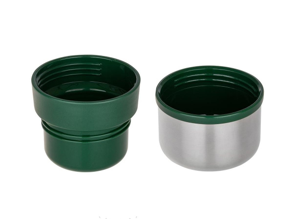 4 Термос ТОНАР 1000ML с ситечком зеленый (2 крышки-кружки)