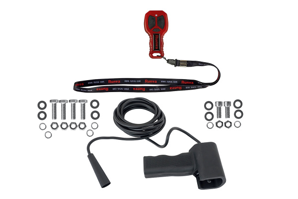 Лебёдка электрическая 24V Runva EWB20000SSR24V влагозащищенная, синтетический трос