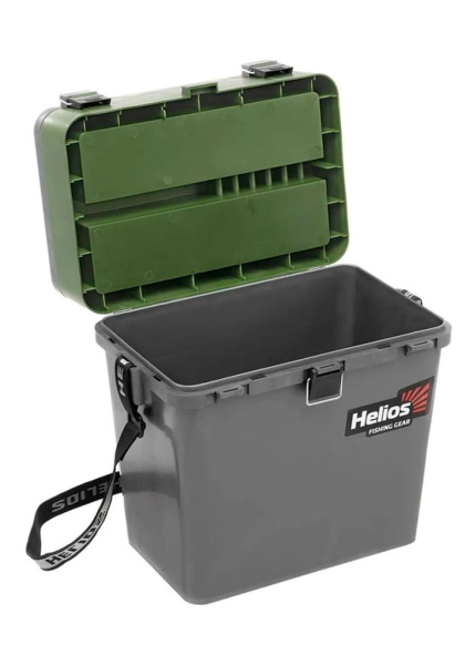 3 Ящик рыболовный зимний HELIOS, 19 л, серый/хаки