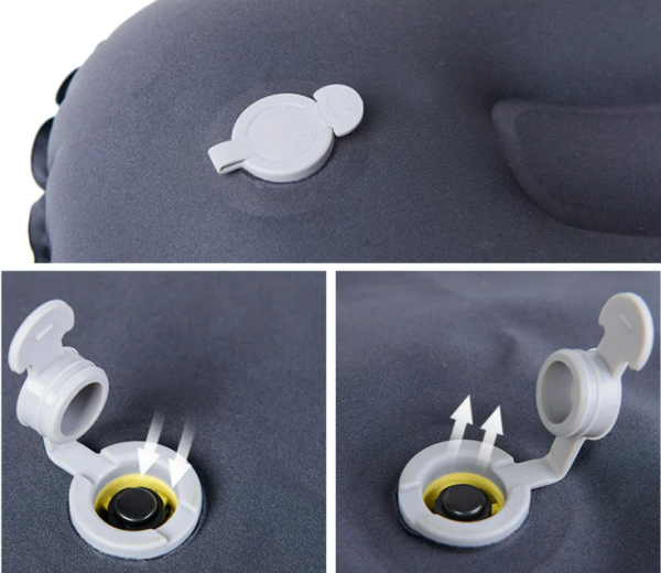 Подушка туристическая надувная Naturehike 42x32x11см, зеленая