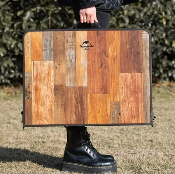 2 Стол туристический Naturehike складной, 90х60х37 см, с разборными ножками, темно-коричневый