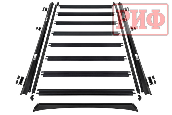 Багажник экспедиционный (платформа) алюминиевый РИФ 1300x2080 мм для Nissan Patrol Y62 (с крепежом)