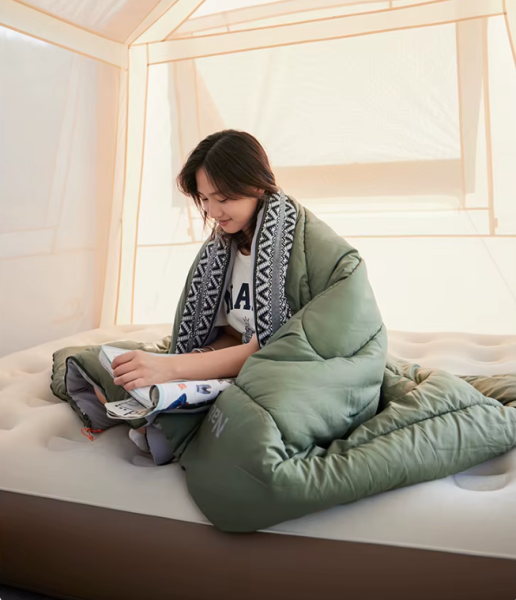 5 Мешок спальный Naturehike L150, 190х75см, (ТК: +13C), (левый), зеленый