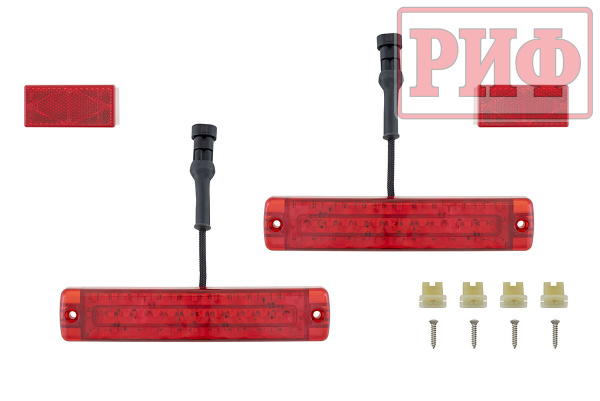 Бампер РИФ силовой задний УАЗ Буханка с фонарями, возможн. уст. фаркопа, стандарт