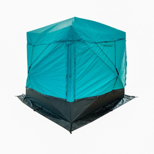 Шатер "СЛЕДОПЫТ" быстросборный, h-2,05 м, 2,1х2,1 м., S по полу 4,4 кв.м, цв. WATERFALL