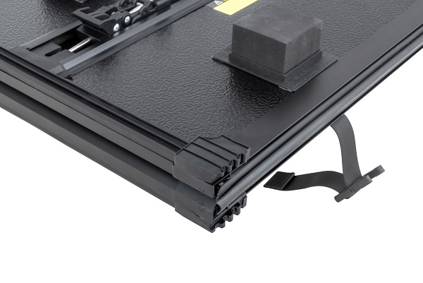 Крышка кузова РИФ для Sollers ST6, трёхсекционная 1590х1600 мм, алюминиевая, черная