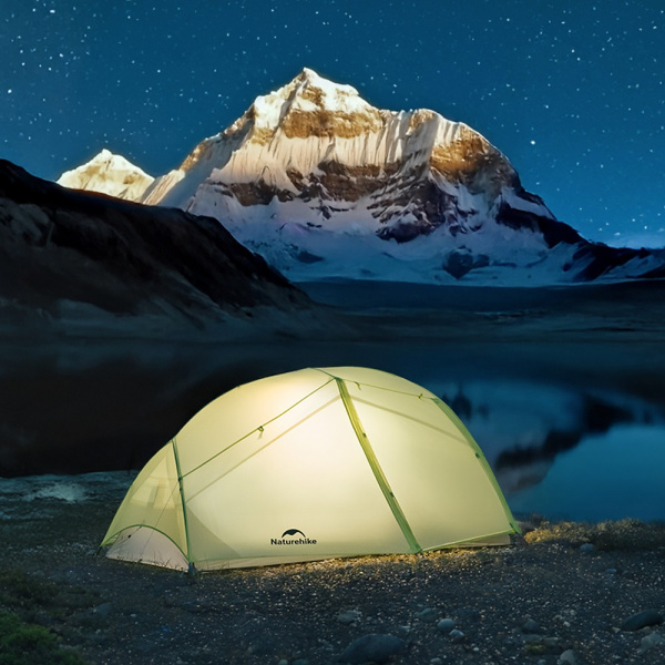 Палатка Naturehike Star River EXT Si 2-местная, алюминиевый каркас, сверхлегкая, желтая
