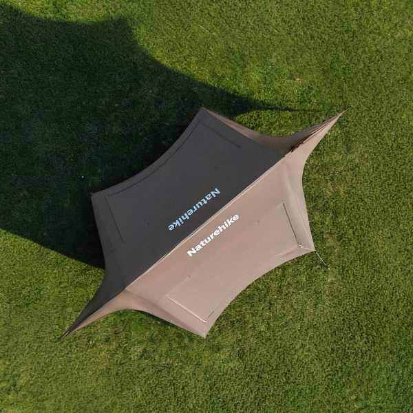 Тент кемпинговый Naturehike Cloud Skies (Yunxiao) 960 9.6х4,85 м., коричневый, блэкаут
