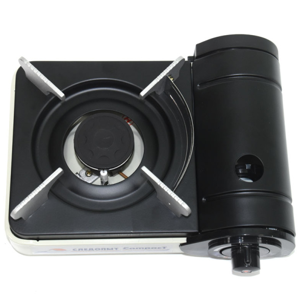 Плита газовая портативная СЛЕДОПЫТ Compact керамическая конфорка цанговый баллон