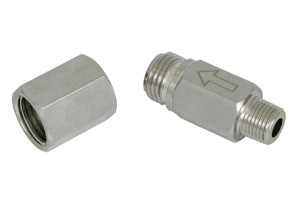 Клапан обратный 1/8" (папа), 1/4"(мама)