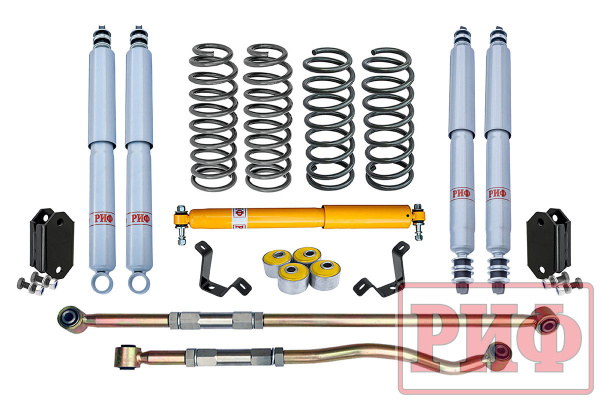 Лифт-комплект РИФ газовый для Toyota Land Cruiser 80/105 лифт 50 мм жесткий (правый руль)