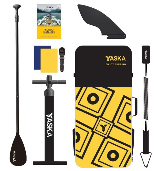 Сапборд надувной YASKA TOTEM 335x88x15 см (этнический голубой)