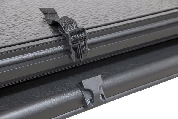 Крышка кузова Mitsubishi L200 2013-2015, трёхсекционная, алюминиевая, черная