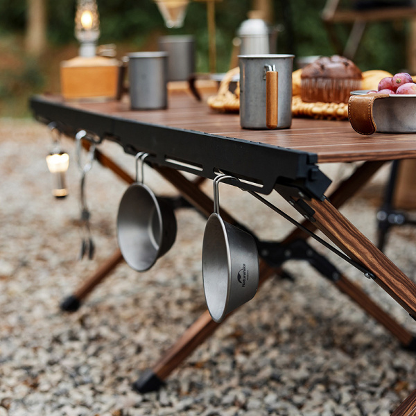 Стол туристический Naturehike Star Jane L02 складной, 125х60х43 см,с Х-образными ножками, коричневый