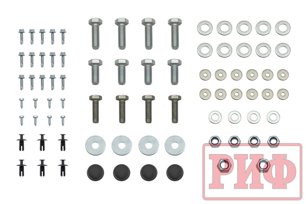 Бампер РИФ силовой передний Jeep Wrangler JL 2018+ под штатные фары, низ. пер. крыл.