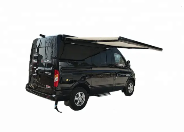 Маркиза автомобильная РИФ 3,5х2,5 м кассетная,  привод механический, электромотор, корпус черный