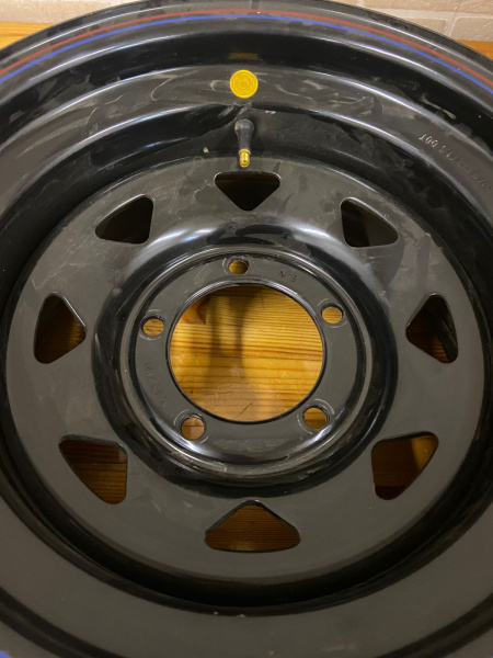 Диск усиленный УАЗ стальной черный 5x139,7 8xR15 d110 ET-19 (треугольник мелкий)