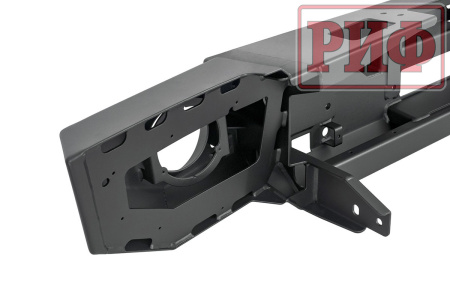 Бампер РИФ силовой передний Jeep Wrangler JL 2018+ под штатные фары, низ. пер. крыл.