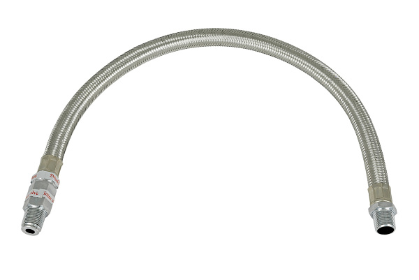 Шланг метализированый  50 см с обратным клапаном 3/8