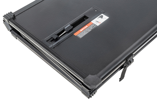 Крышка кузова РИФ для Great Wall Poer KingKong, трёхсекц. 1630х1610/1570 мм, алюминиевая, черная