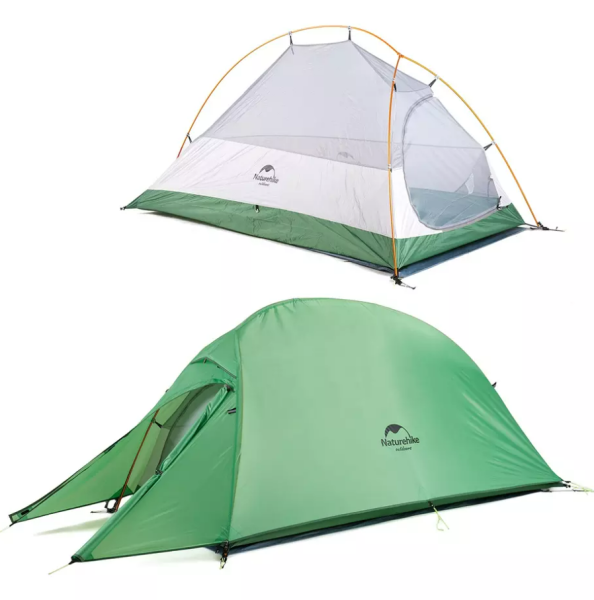Палатка Naturehike Cloud Up-1-местная, алюминиевый каркас, сверхлегкая, зеленый