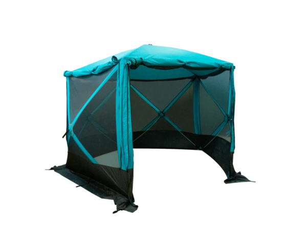 Шатер "СЛЕДОПЫТ" быстросборный, 5 стен, h-2,30 м, 3,4х3,25 м, S по полу 7,6 кв.м, цв. WATERFALL