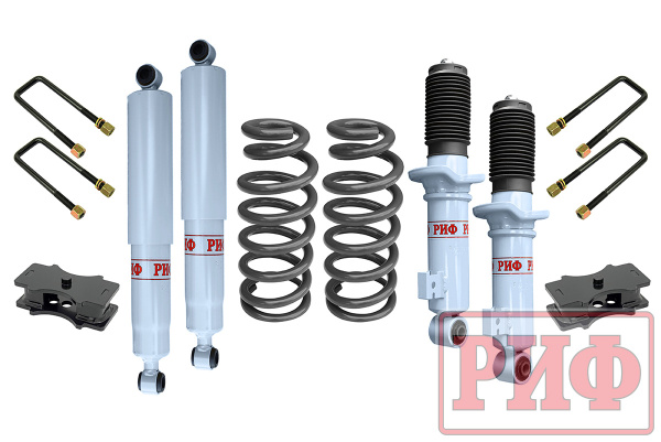 Лифт-комплект РИФ лайт газовый Mitsubishi L200 2015-2023, Fiat Fullback 2016+ лифт 30 мм