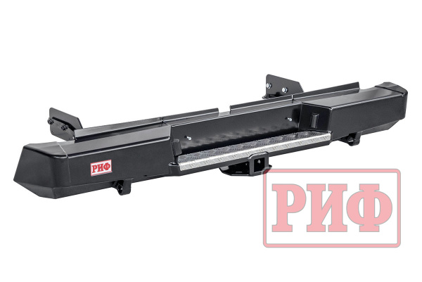 Бампер РИФ силовой задний Mitsubishi L200 2019-2022 с квадратом под фаркоп