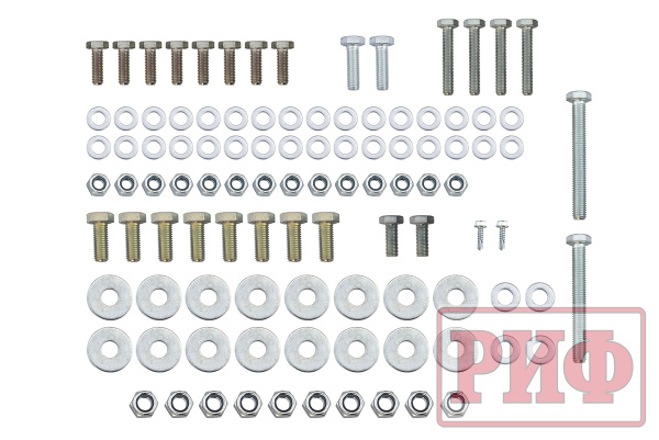 Бампер РИФ силовой передний Mitsubishi Pajero Sport 2015-2020 под доп. фары, с защитной дугой