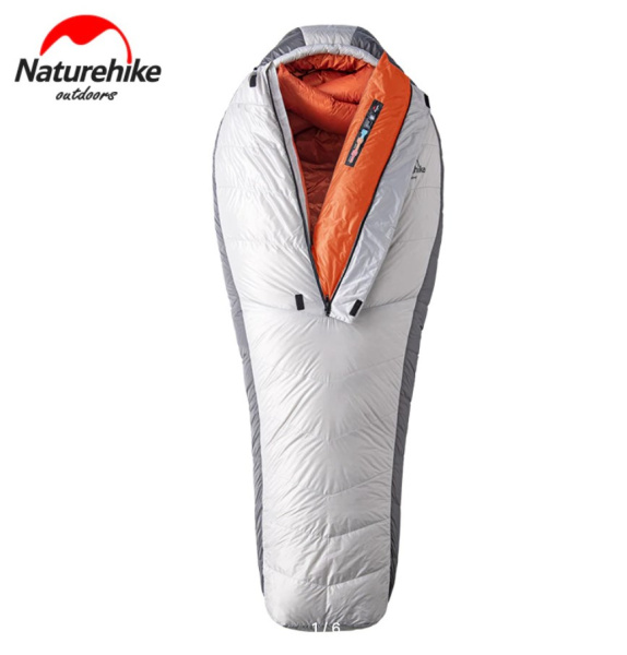 Мешок спальный Naturehike Arctic-17  19YD005, 200х75 см, (правый) (ТК: -17°C), серебро