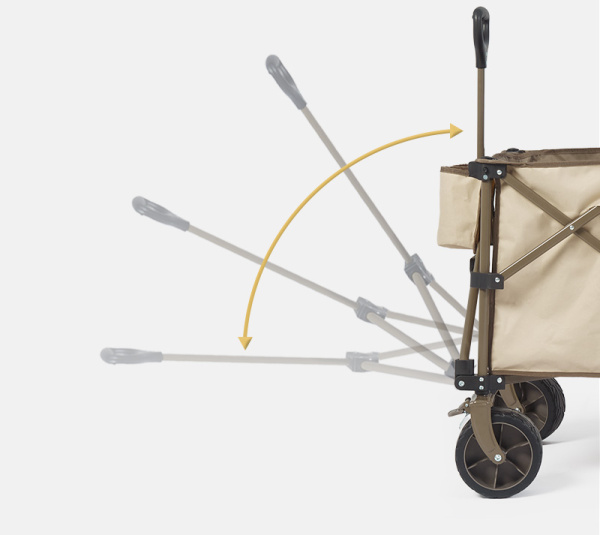 Тележка туристическая Naturehike TC 03 88х53х103 см, 186 л, бежевая