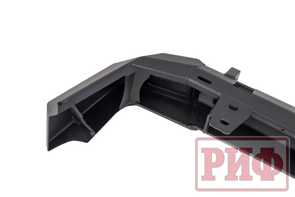 Бампер РИФ силовой задний Jeep Wrangler JL 2018+ с квад. под фарк. под штат. фонари, низ. пер. крыл.